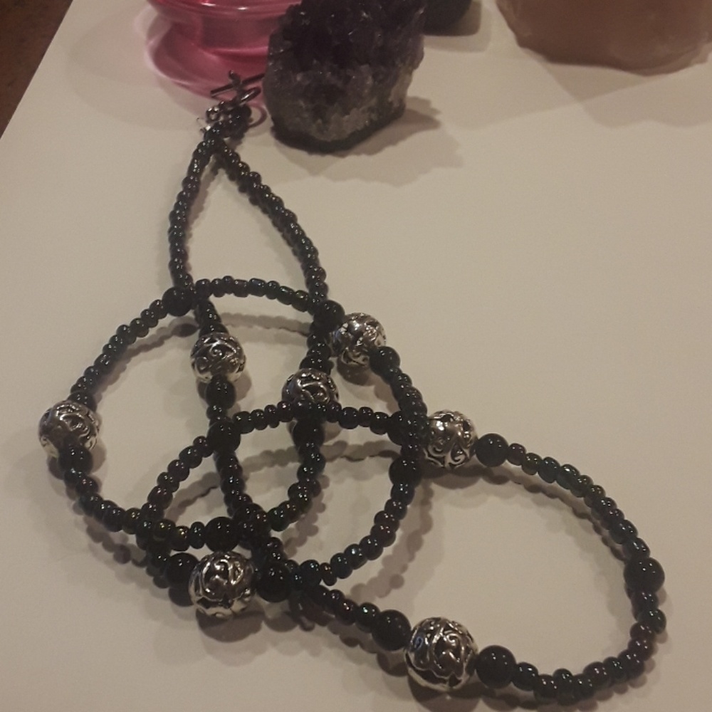 NWOT hand crafted multicolored beaded necklace